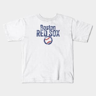 Red Sox Baseball Weathered Kids T-Shirt